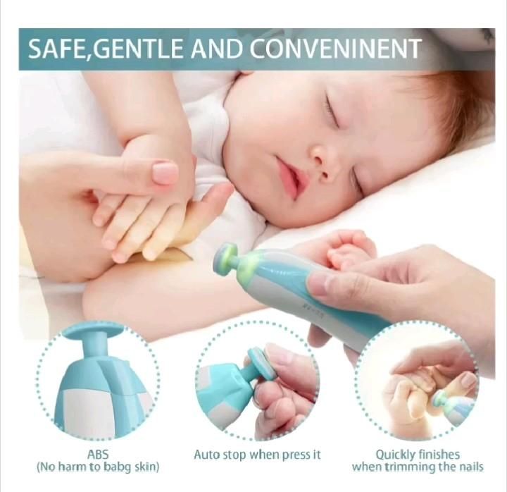 Premium 6-in-1 Electric Baby Nail Trimmer Set – Safe Infant Nail Filer, Clipper Alternative Kit with Storage Case - Random Color